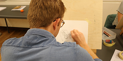 Collaborative wall drawing